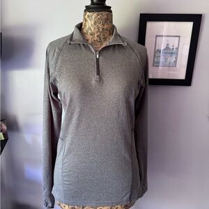 REI Span Quarter Zip 50+ UPF- Grey Heather - Size M